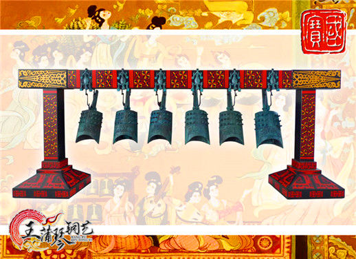 6件套仿古編鐘，小型特色樂器，民樂混音配套