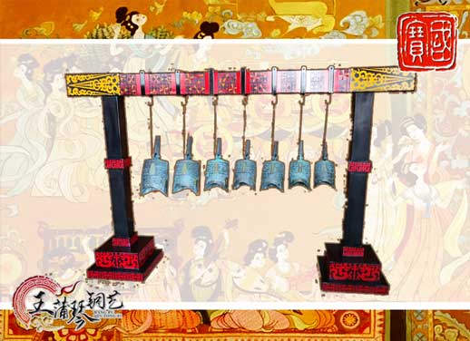 7件編鐘，觀賞裝飾編鐘，可發(fā)音編鐘