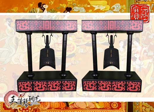 單件編鐘工藝品、外賓禮品、中國(guó)青銅編鐘